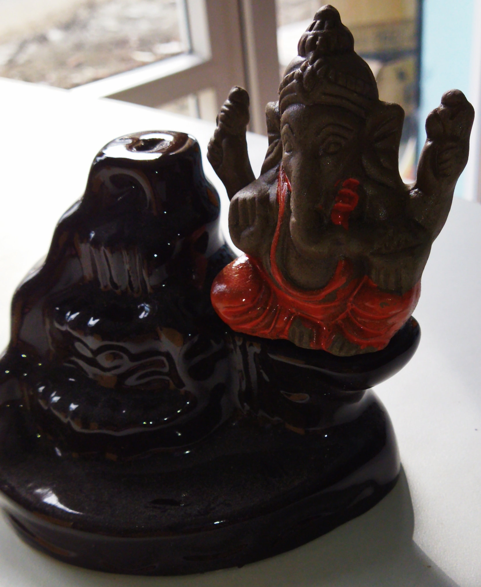 Backflow incense burner ganesha