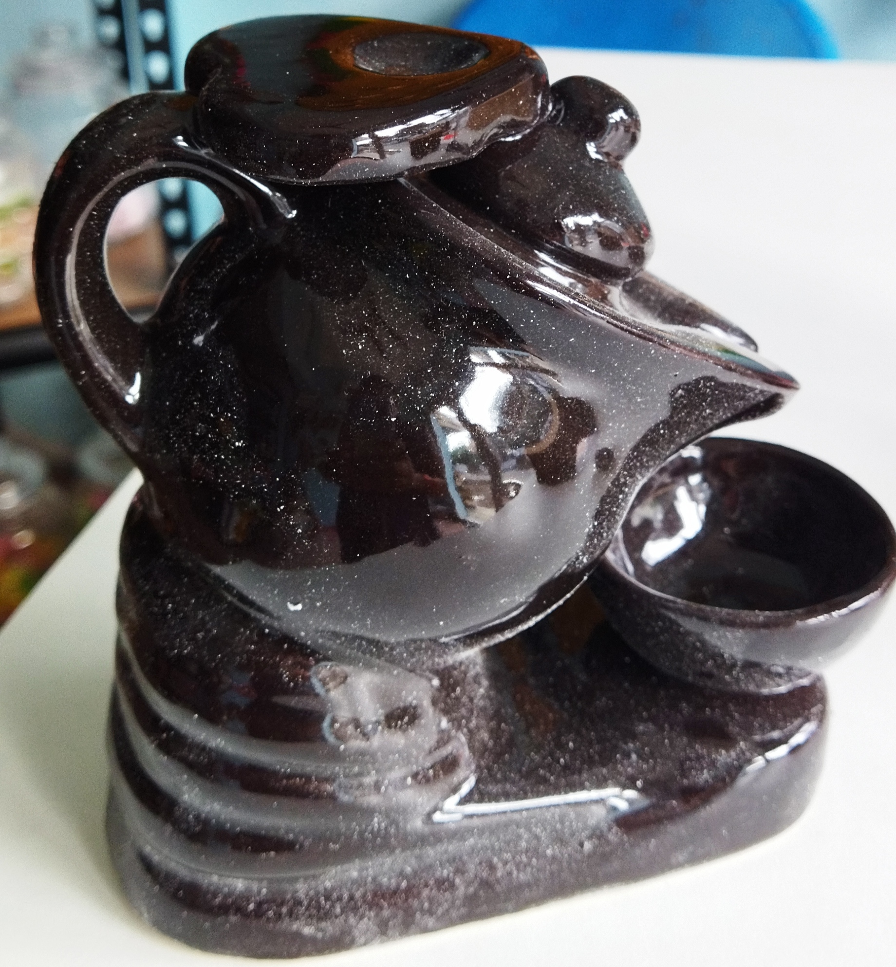Backflow incense burner teapot