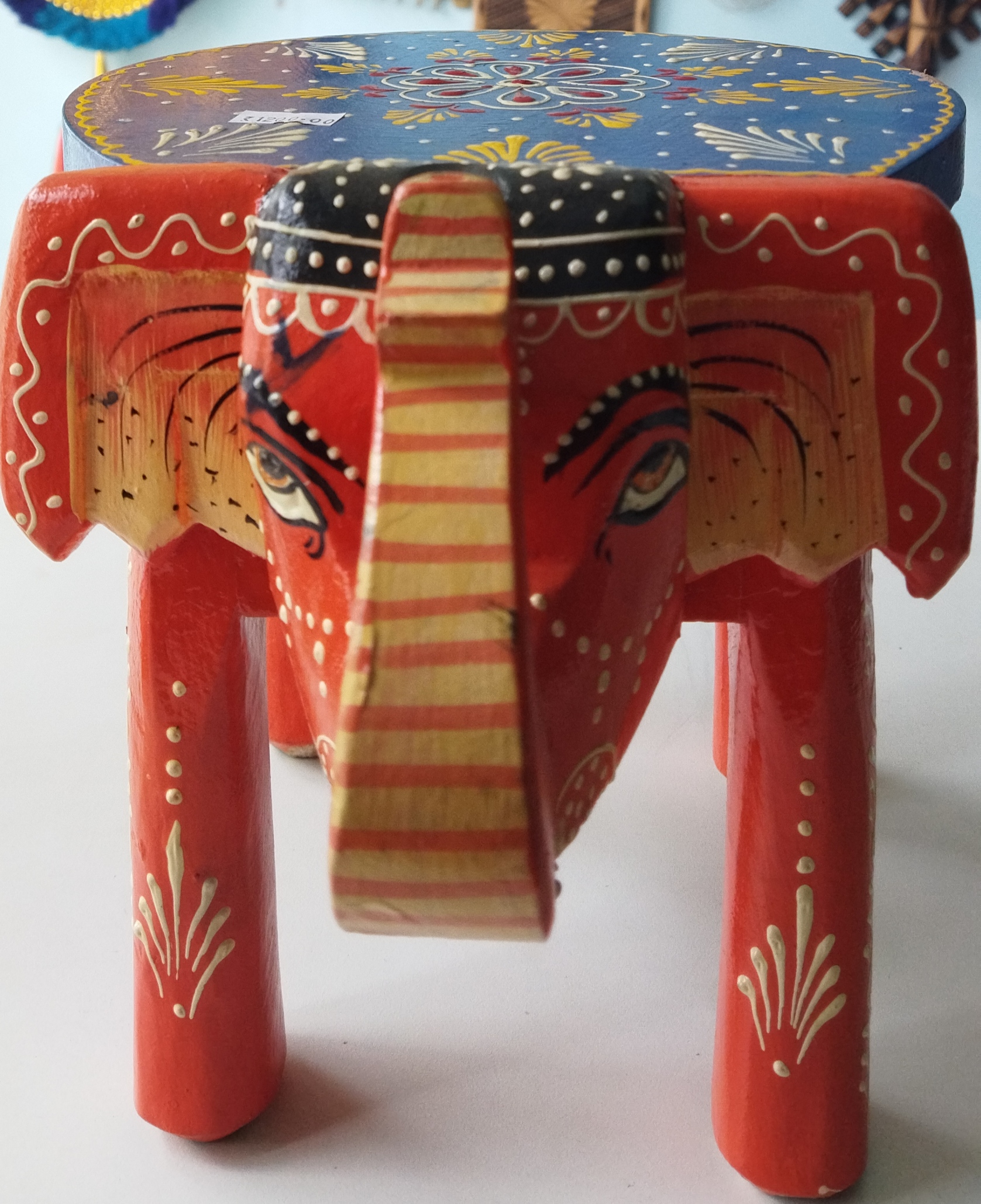 Elephant stool wooden design