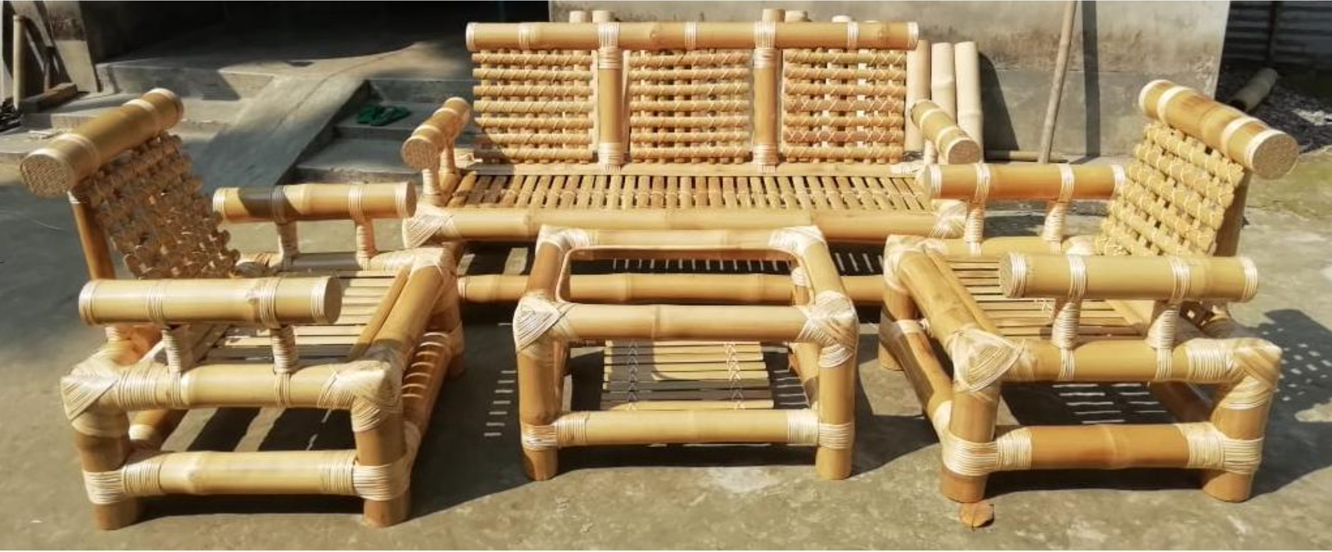 Natural bamboo VIP sofa set