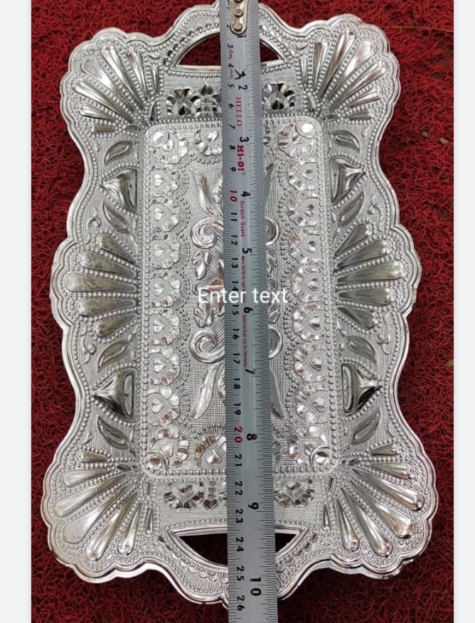 Rectangle silver tray