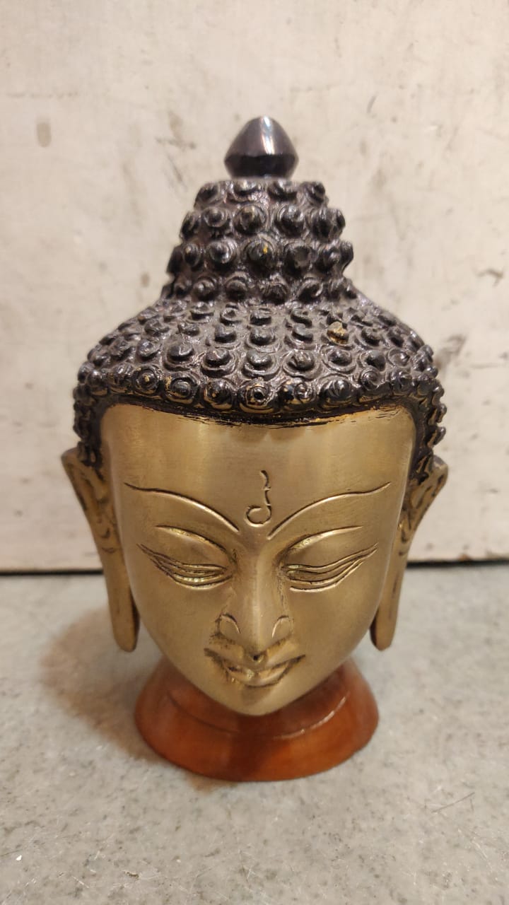 Oxidised Buddha Face