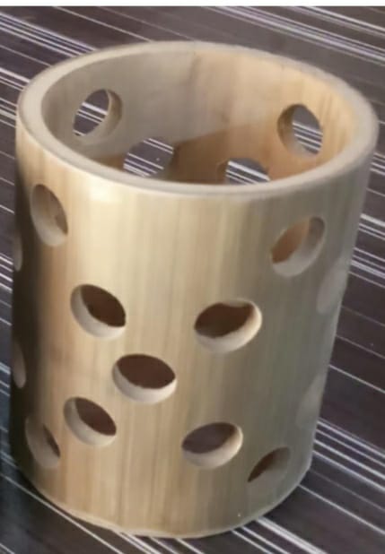 Bamboo pen holder 2