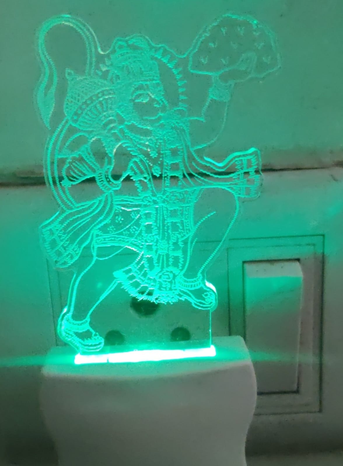 Hanuman with Sanjeevi 3d illusion light