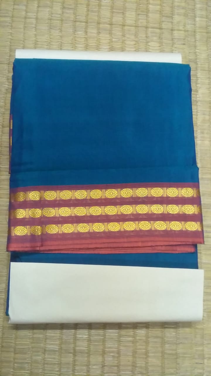 Devendra Sarees double shade 9.5 yards